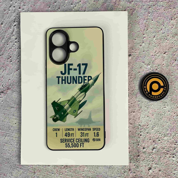 Vivo V60 Lite  - PAF JF-17 Thunder Design 2- Premium Metal Printed Soft Bumper Shock Proof Case CS-50476