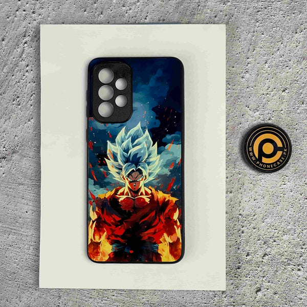 Samsung Galaxy A33- Blue Rage Anime- Premium Printed Glass soft Bumper shock Proof Case CS-50410