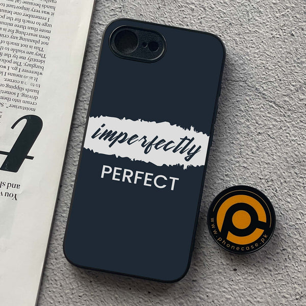 iPhone 16e - Imperfectly - Premium Metal  Printed soft Bumper shock Proof Case