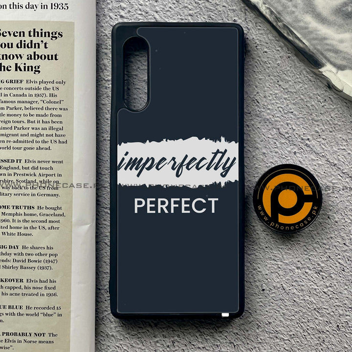 LG G9 - Imperfectly - Premium Metal Printed soft Bumper shock Proof Case