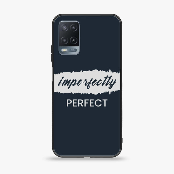 OPPO A54 - Imperfectly - Premium Printed Glass soft Bumper Shock Proof Case