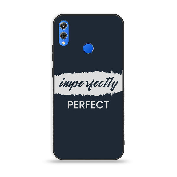 Huawei Honor 8X - Imperfectly - Premium Printed Glass soft Bumper Shock Proof Case