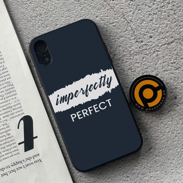 iPhone XR - Imperfectly - Premium Metal Printed soft Bumper shock Proof Case