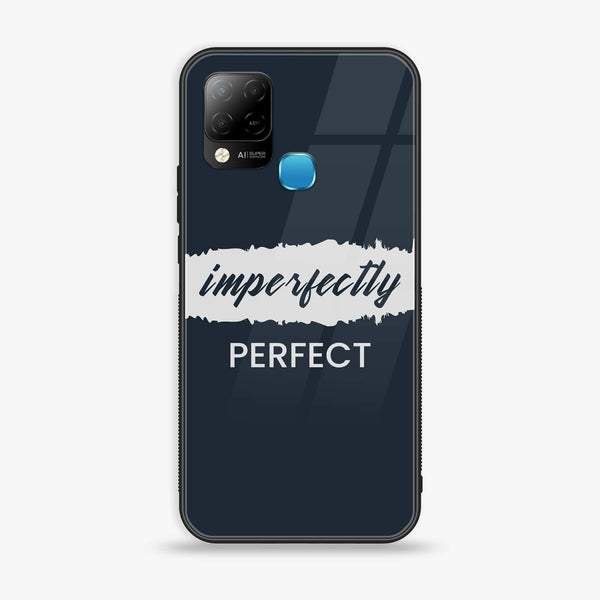 Infinix Hot 10s  Imperfectly  Premium Printed Glass soft Bumper Shock Proof Case