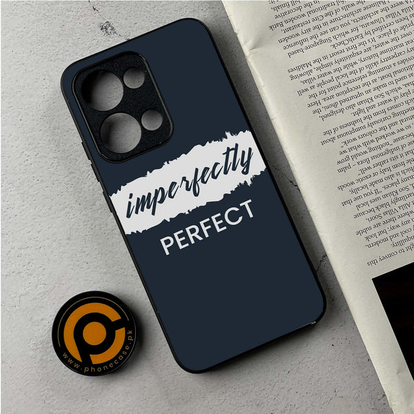 Oppo Reno 13 - Imperfectly - Premium Metal Printed Soft Bumper Shockproof Case