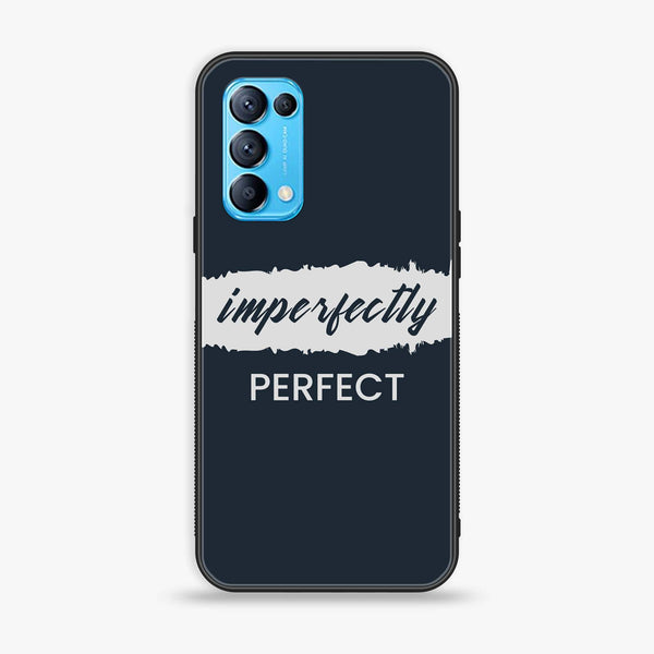 Oppo Reno 5  - Imperfectly - Premium Printed Glass soft Bumper Shock Proof Case