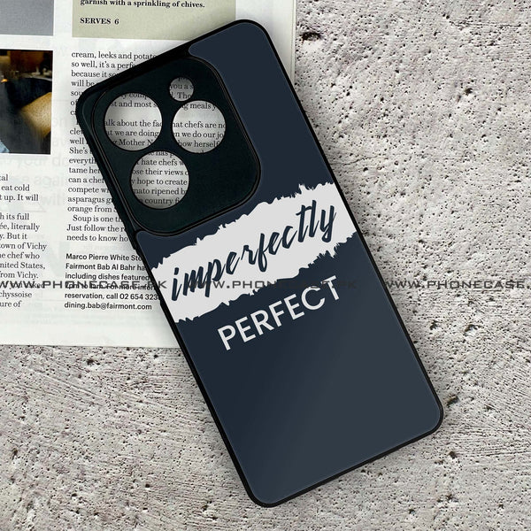 Infinix Hot 40 - Imperfectly - Premium Printed Glass soft Bumper Shock Proof Case