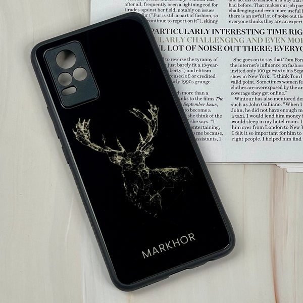 Vivo V21e - Markhor Design 4 - Premium Printed Glass soft Bumper shock Proof Case CS-49930