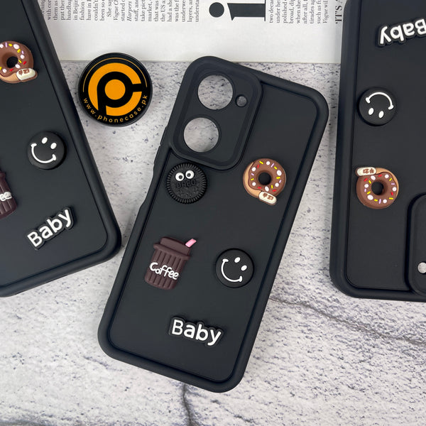 Vivo Y03 / Y18 / Y03T Donut Coffee & Cookie Delight Icons Liquid Silicon Case