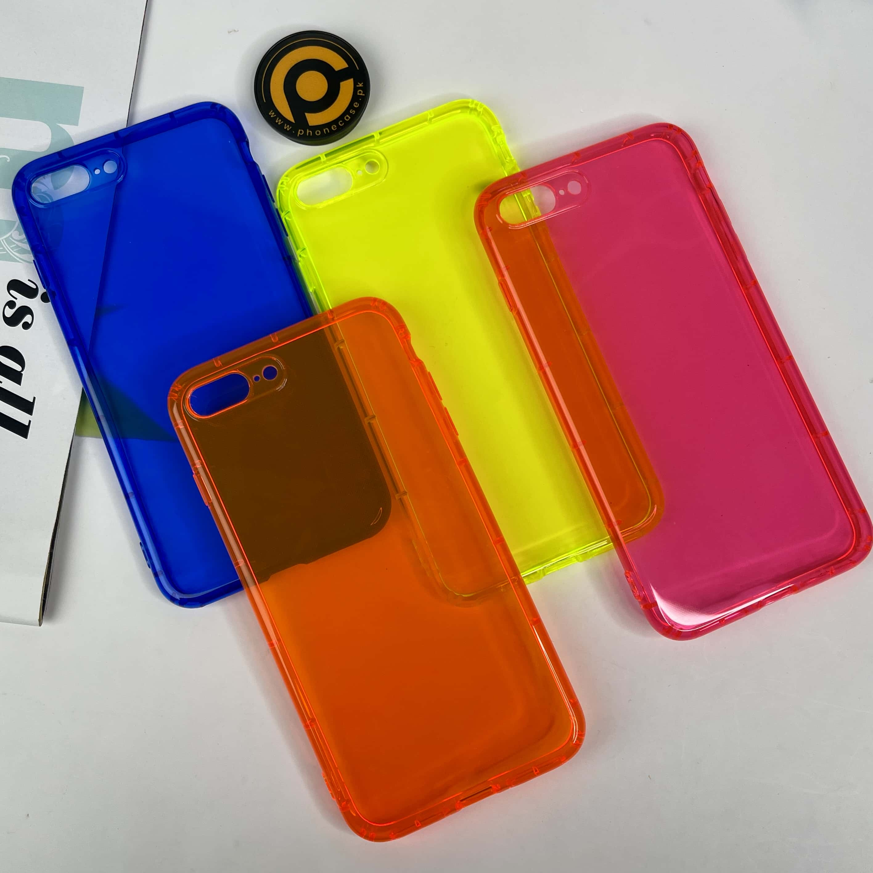 iPhone Neon Shockproof Transparent Soft Case