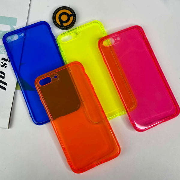 iPhone Neon Shockproof Transparent Soft Case