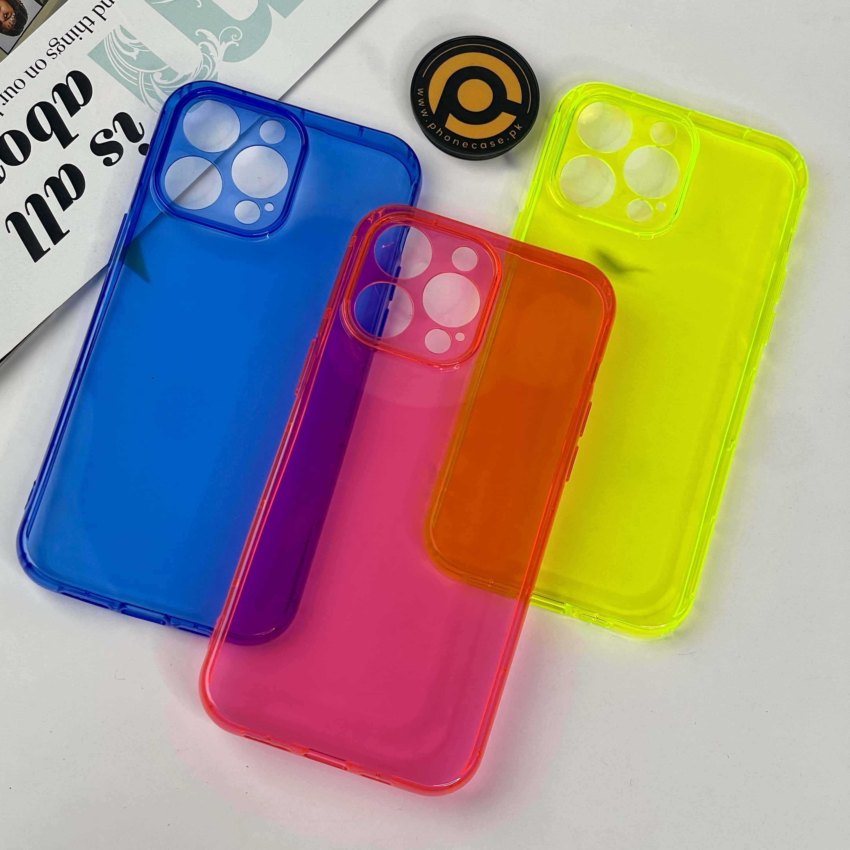 iPhone 14 Pro Max fluorescent Shockproof transparent soft case