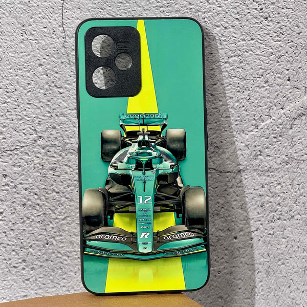 Realme C35/ Narzo 50A Prime - Formula 1 Design 6 - Premium Printed Glass soft Bumper shock Proof Case CS-13748