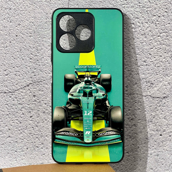 Realme C53/C51/Note 50 - Formula 1 Design 6 - Premium Printed Glass soft Bumper Shock Proof Case CS-13736