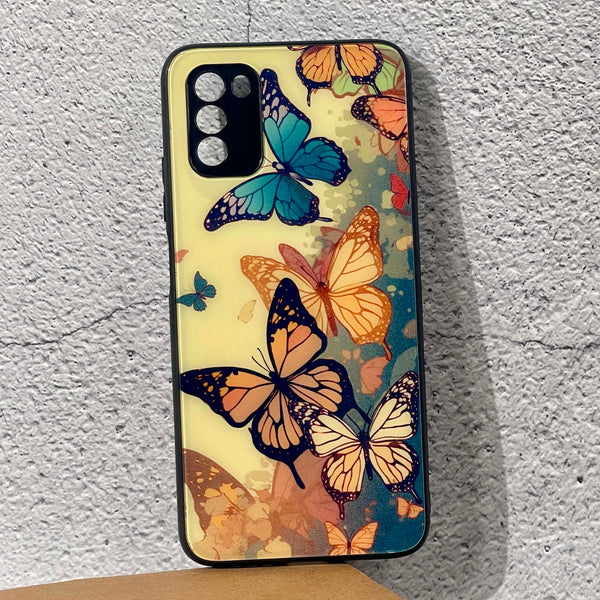 Poco M3 - Butterflies Design 6 - Premium Printed Metal soft Bumper shock Proof Case CS-14304