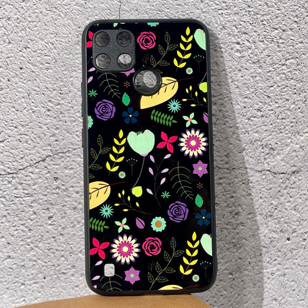 Realme C21Y/ C25Y - Floral Series 2.0 Design 1 - Premium Printed Metal soft Bumper shock Proof Case CS-14294