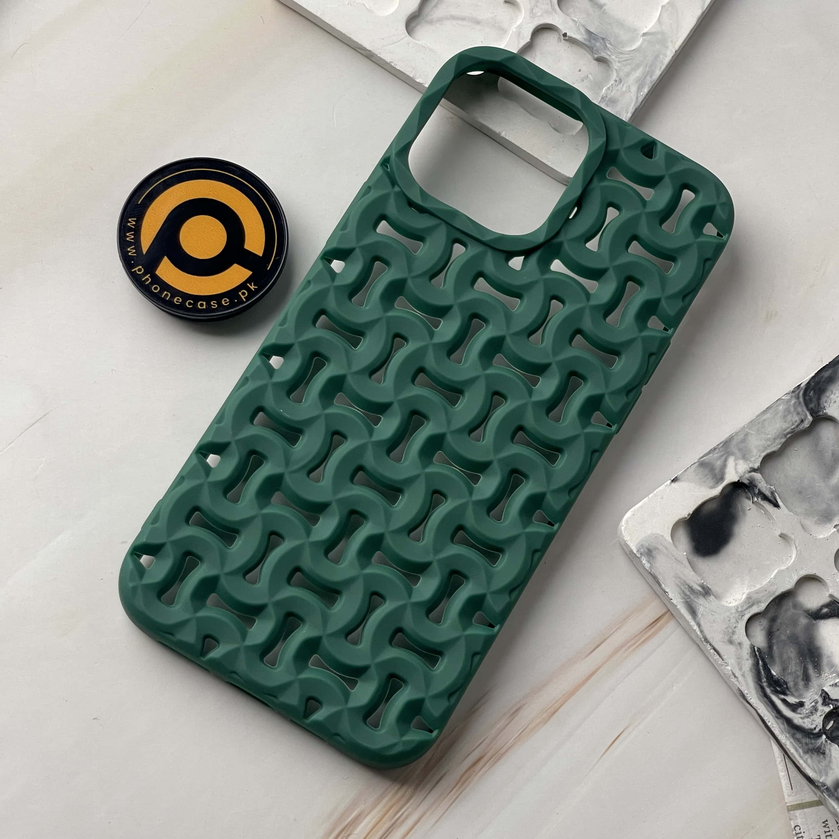 iPhone 13 Pro Cross Cut Pattren Silicon Case