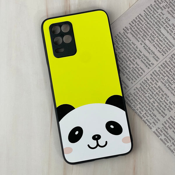 Realme Narzo 30 - Panda Design 5 - Premium Printed Glass soft Bumper shock Proof Case CS-16105