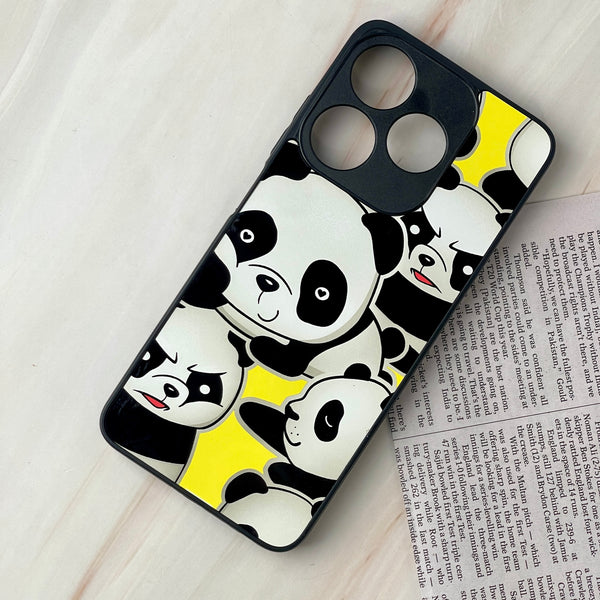 Tecno Spark 10c - Panda Design 8 - Premium Printed Glass soft Bumper shock Proof Case CS-16108