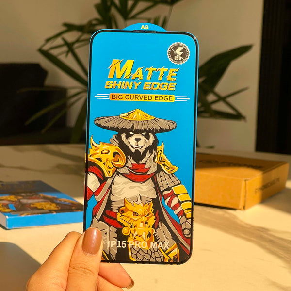 iPhone 15 Pro Max - Matte Curved Edge Tempered Glass Protector