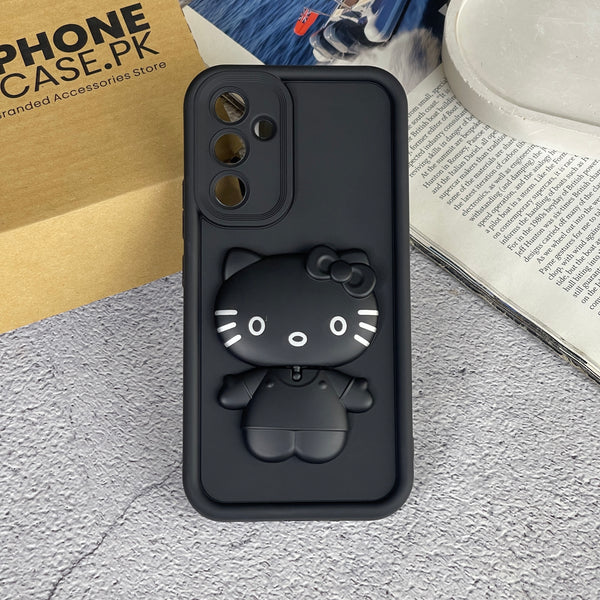 Samsung Galaxy A34 - 3D Cute Kitty Case with Built-In Mirror & Stand