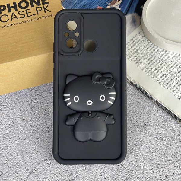 Xiaomi Redmi 12C / Redmi 11A - 3D Cute Kitty Case with Built-In Mirror & Stand