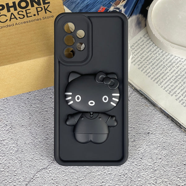 Samsung Galaxy A33 - 3D Cute Kitty Case with Built-In Mirror & Stand
