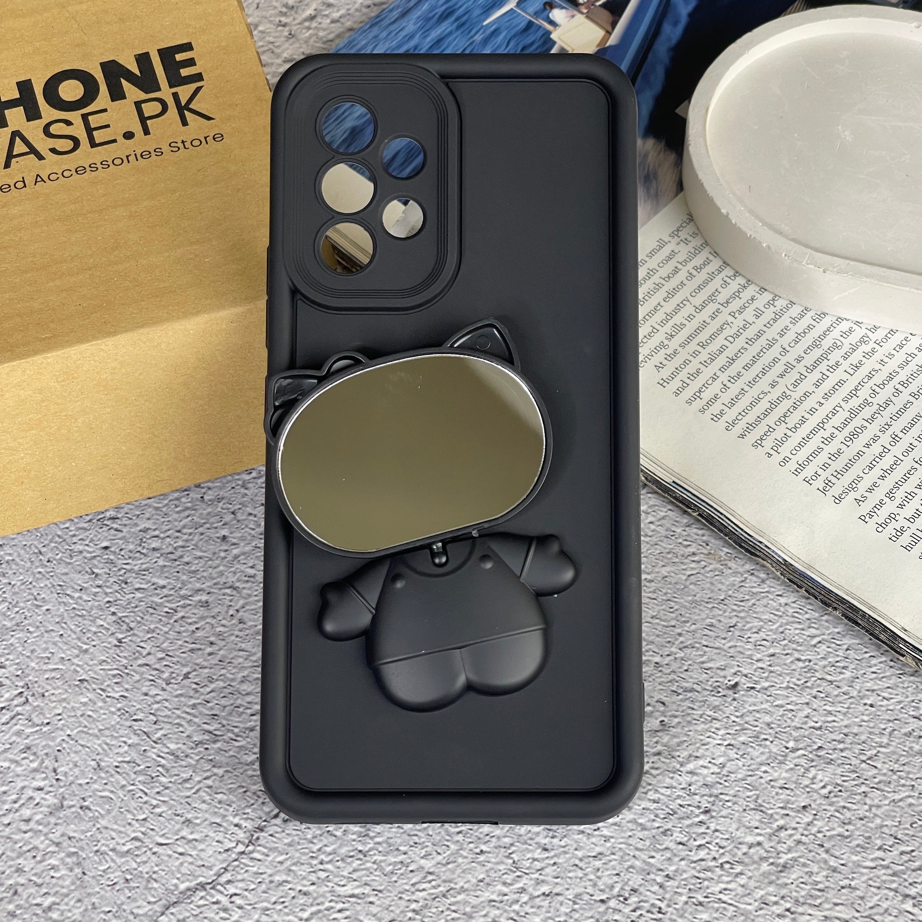 Samsung Galaxy A33 - 3D Cute Kitty Case with Built-In Mirror & Stand