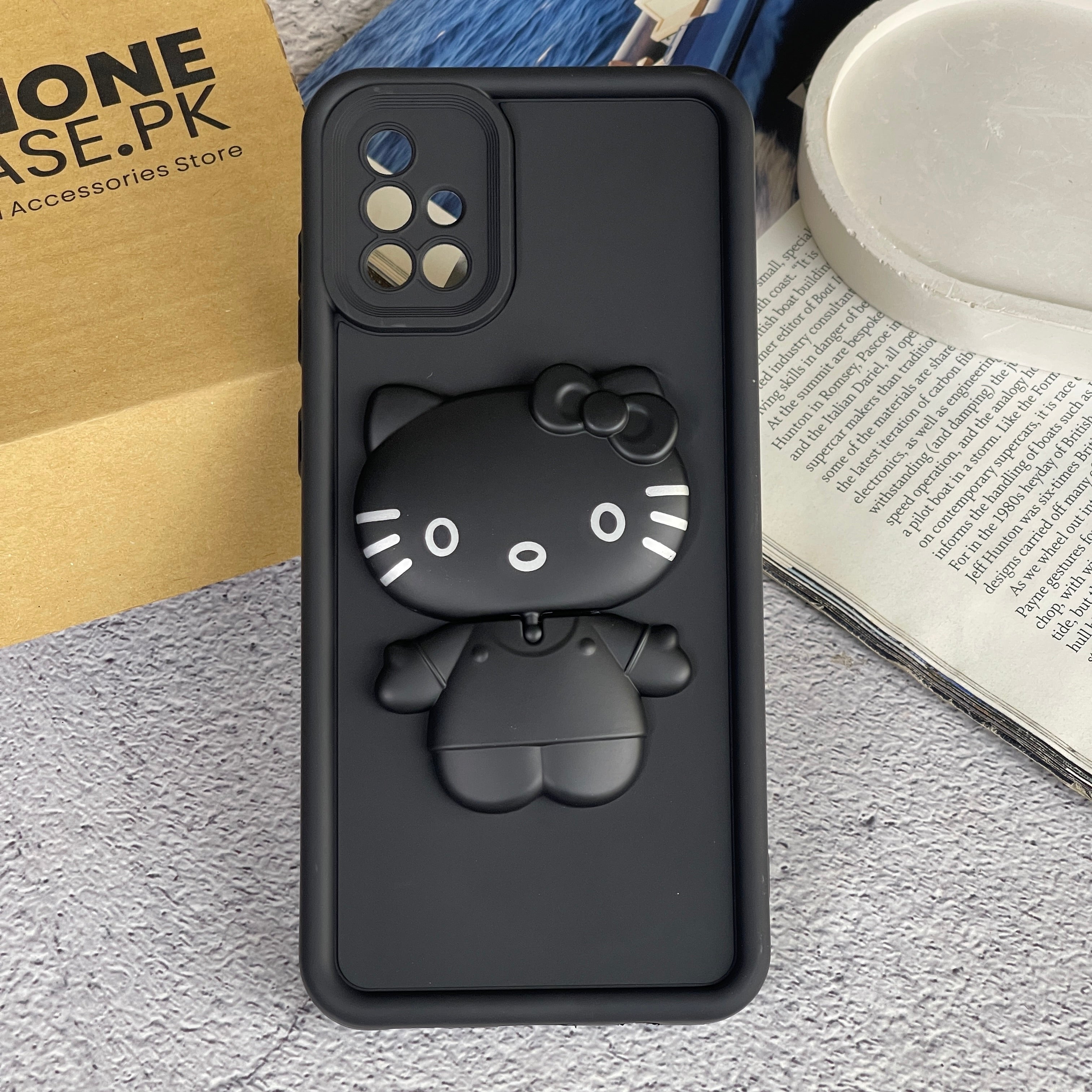 Samsung Galaxy A71 - 3D Cute Kitty Case with Built-In Mirror & Stand