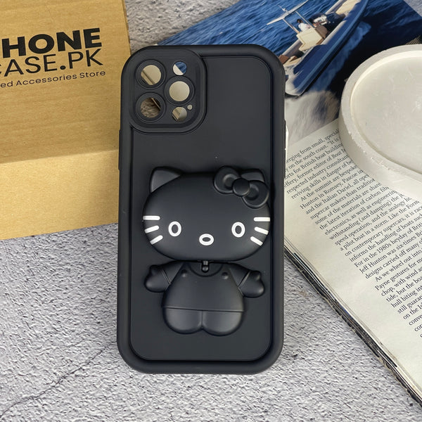 iPhone 11 Pro - 3D Cute Kitty Case with Built-In Mirror & Stand