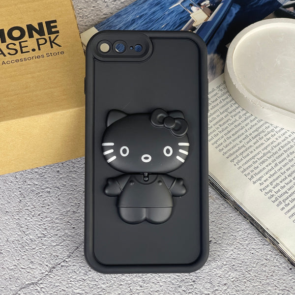 iPhone 7 Plus/8 Plus - 3D Cute Kitty Case with Built-In Mirror & Stand