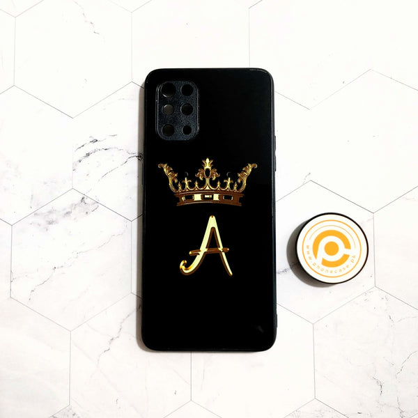 OnePlus 8T - King Alphabet A- Premium Printed Glass soft Bumper Shock Proof Case CS-21892