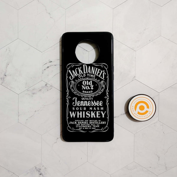 OnePlus 7T - Jack Daniel's - Premium Printed Glass soft Bumper Shock Proof Case CS-21890