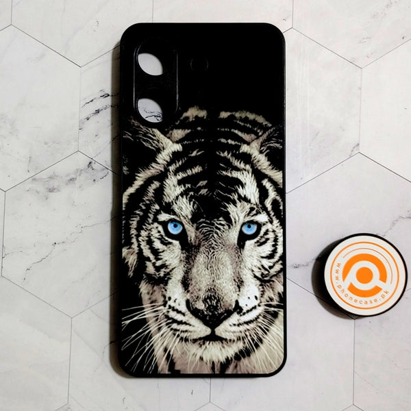 Xiaomi Redmi 13C/ Poco C65 - White Tiger - Premium Printed Glass soft Bumper Shock Proof Case CS-22844