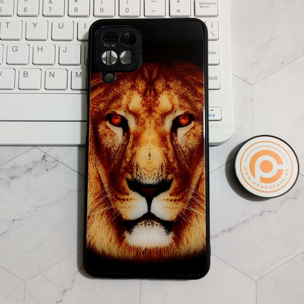 Samsung Galaxy A22 - Lion Design - Premium Printed Glass soft Bumper shock Proof Case CS-22411