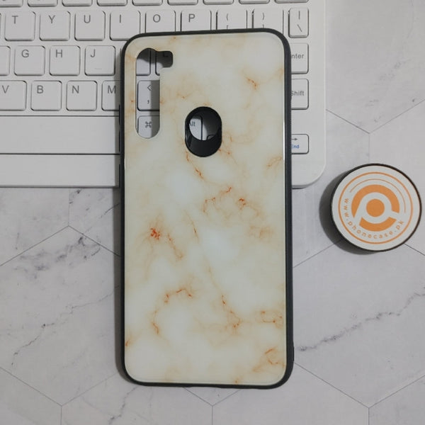 Redmi Note 8 - White Marble - Premium Printed Glass soft Bumper shock Proof Case CS-22623