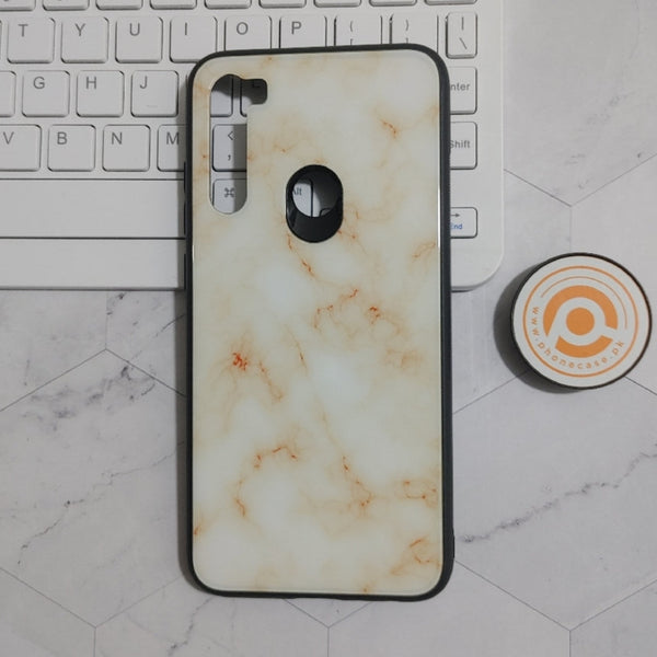 Redmi Note 8 - White Marble - Premium Printed Glass soft Bumper shock Proof Case CS-22623