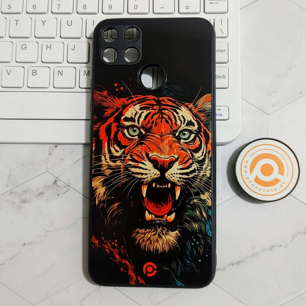 Realme Narzo 30A - Tiger 2.0 Design 3 - Premium Printed Glass soft Bumper shock Proof Case CS-22445