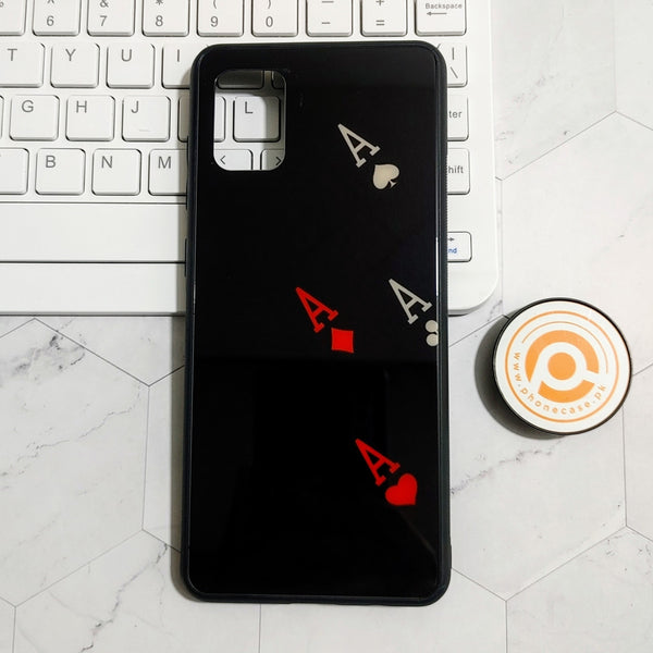 Samsung Galaxy A31 - Black Art Design 5 - Premium Printed Glass soft Bumper shock Proof Case CS-45467