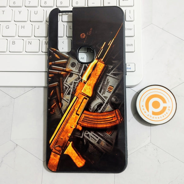 Vivo V15 - Dollar Design 6 - Premium Printed Glass soft Bumper shock Proof Case CS-22589