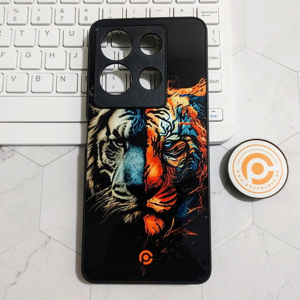 Infinix Note 30 - Tiger 2.0 Design 1 - Premium Printed Glass soft Bumper shock Proof Case CS-22581