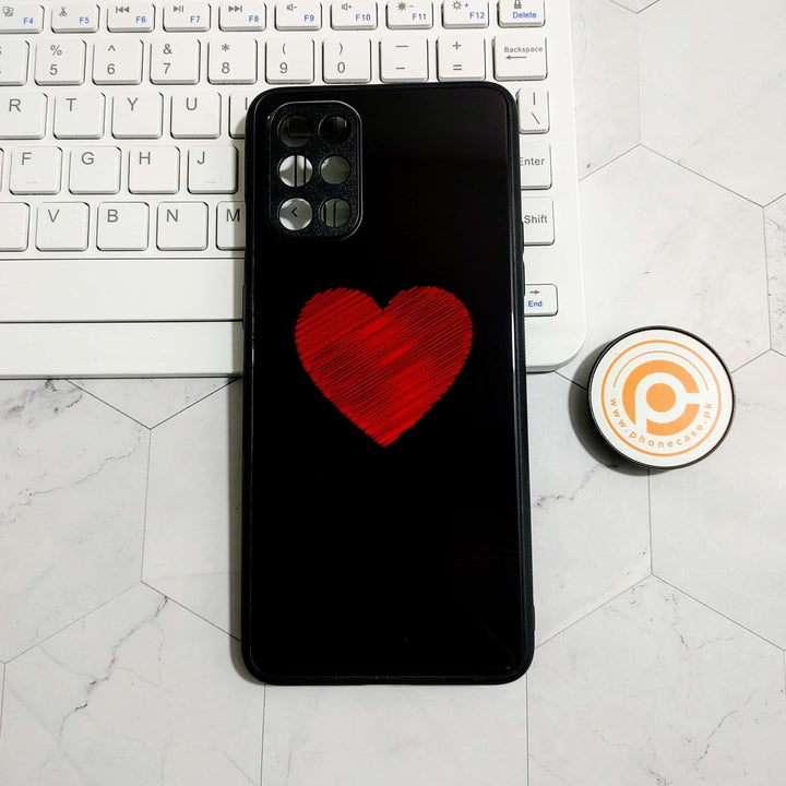 OnePlus 8t / 9R  - Heart Design 1 - Premium Metal Printed soft Bumper Shock Proof Case CS-22534