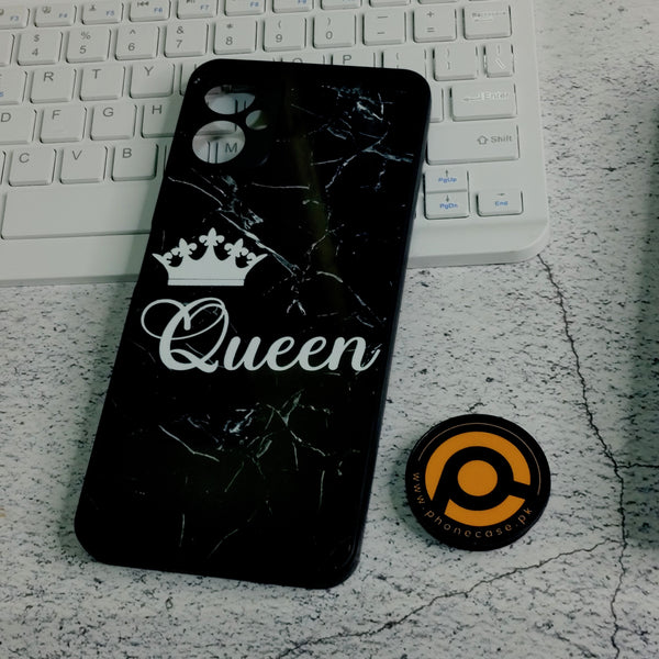 Tecno Camon 19 Neo - Queen king Design - Premium Metal Printed soft Bumper shock Proof Case   CS-30906