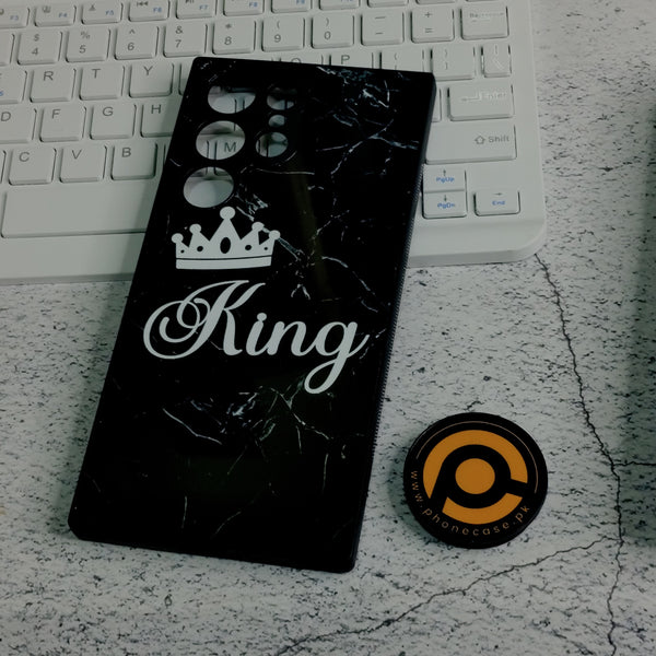 Samsung Galaxy S23 Ultra - King Design - Premium Printed Glass soft Bumper Shock Proof Case CS-30913