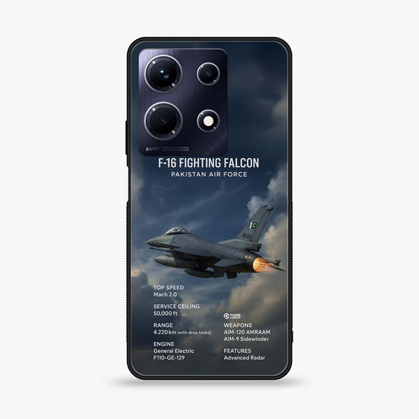 Infinix Note 30 - PAF F- 16 Fighting Falcon Design 1 - Premium Printed Glass soft Bumper shock Proof Case