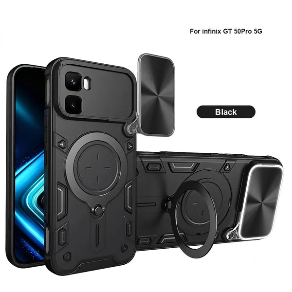 Infinix GT 50 Pro - Stryker Heavy-Duty Case with Sliding Lens Protector
