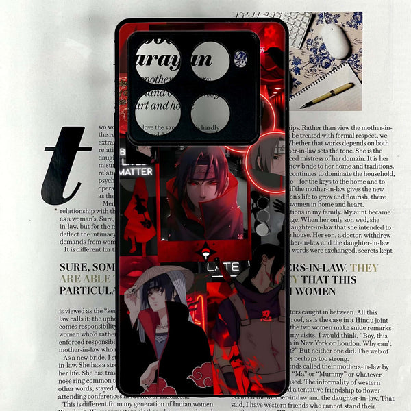 Infinix Note 40 Pro Plus - Itachi Aesthetic - Premium Metal Printed soft Bumper shock Proof Case