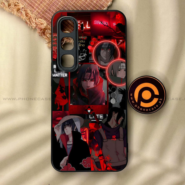 Infinix Hot 60 Pro - Itachi Aesthetic - Premium Metal Printed soft Bumper shock Proof Case