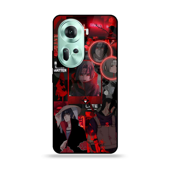 Oppo Reno 11 5G - Itachi Aesthetic -  Premium Printed Metal soft Bumper shock Proof Case