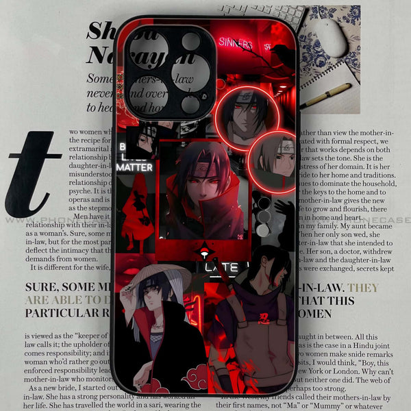 iPhone 15 Pro Max - Itachi Aesthetic - Premium Printed Glass soft Bumper shock Proof Case